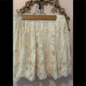 Pins And Needles Lace Mini Skirt Fully Lined